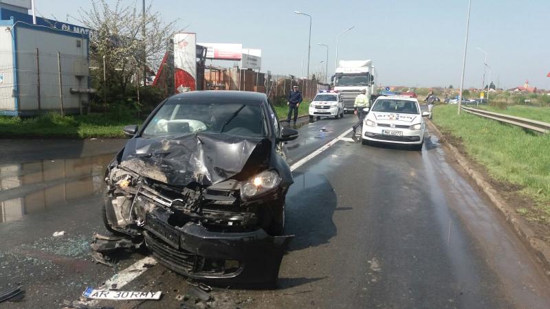 Accident rutier la ieșire din Arad spre Fântânele