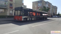 Un autobuz a ars în întregime, în Alfa