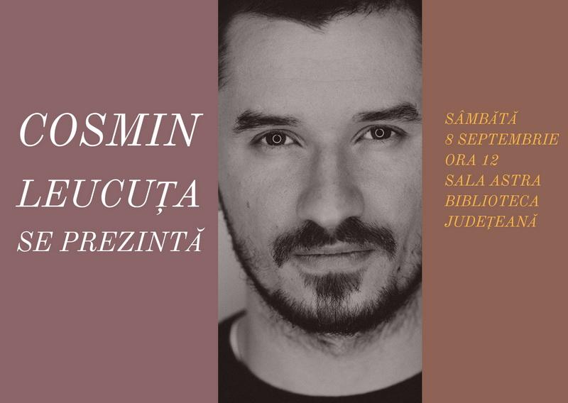 „Cosmin Leucuța se prezintă”, în seria de întâlniri autor-public din proiectul „Biblioteca de literatură arădeană de azi”