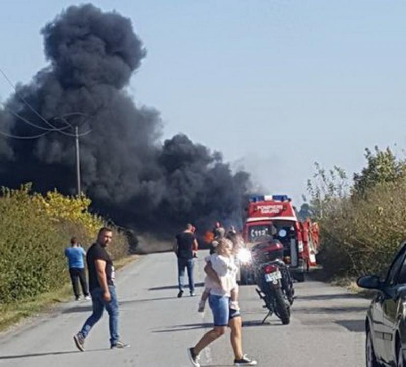 Accident, explozie, răniţi între Curtici şi Sântana