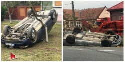 Au scăpat ca prin minune, în urma unui accident rutier, petrecut în Timiș