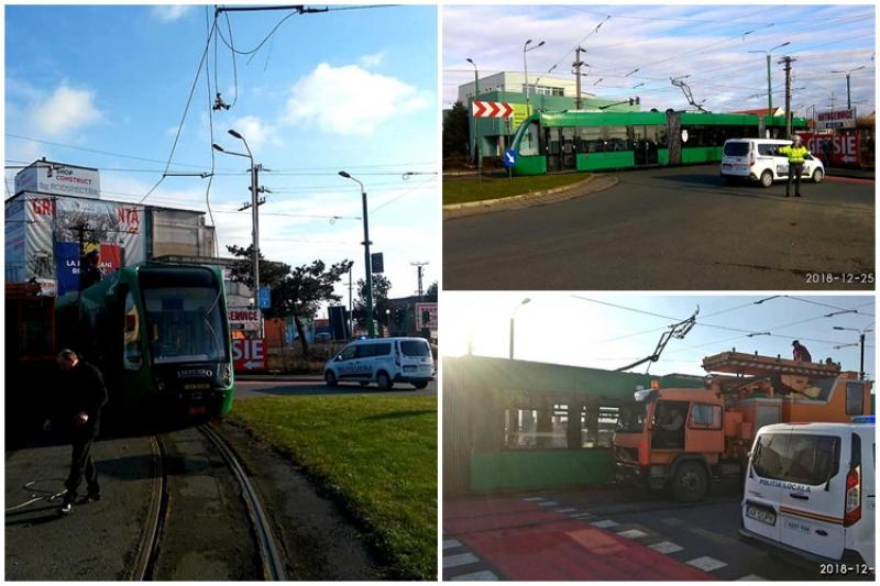 Circulaţia tramvaielor întreruptă în Aradul Nou