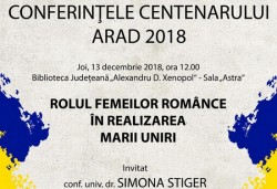 Conferințele Centenarului, la final. Invitată - conf.univ.dr. Simona Stiger 