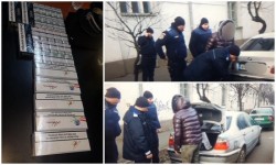 Încă o captură de ţigări de contrabandă în piaţa Mihai Viteazul