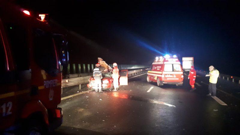 TRAGEDIE pe A1 în apropiere de Sebeș. Două persoane și-au pierdut viața