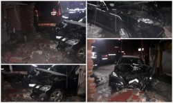 Gardul unei case din Bârsa a fost complet distrus de un Mercedes