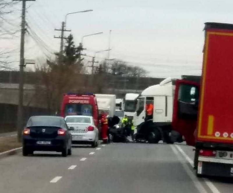 Accident rutier în Arad, pe Calea Bodrogului 