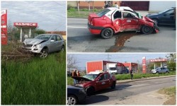 Un taximetrist grăbit a provocat un accident rutier pe Voinicilor