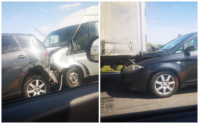 De la bară la bară au ajuns la bară în bară. Accident în lanţ la Chişineu Criş