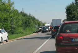 Accident cu un motociclist pe Calea Timișorii