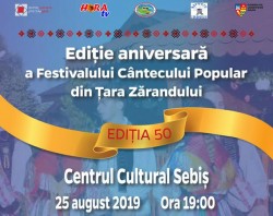 Ediţie aniversară a Festivalului Cântecului Popular din Ţara Zărandului

