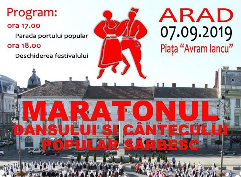 „Maratonul dansului și cântecului popular sârbesc” la Arad

