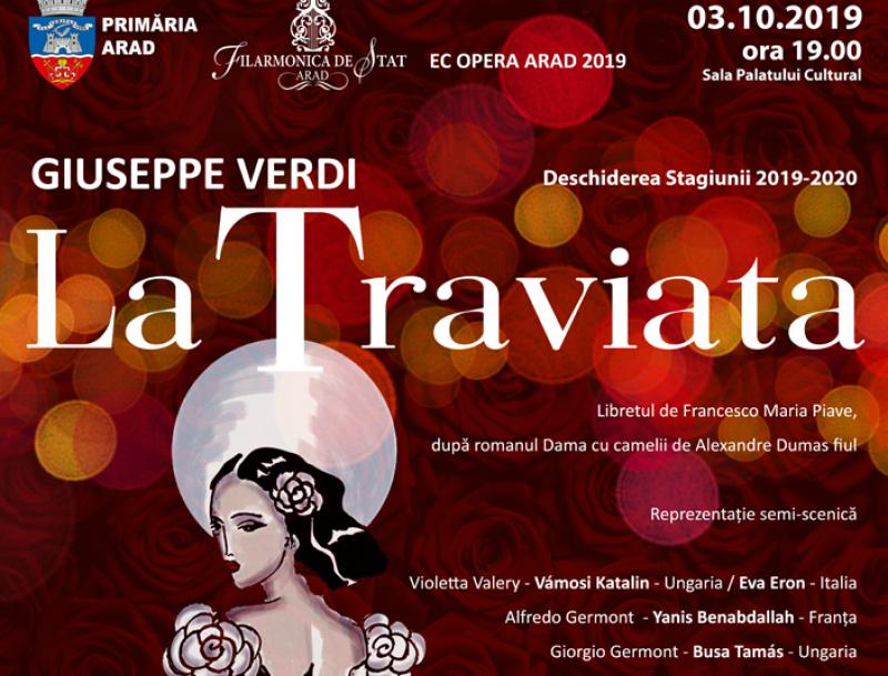 Opera La Traviata de Giuseppe Verdi deschide stagiunea 2019 - 2020 a Filarmonicii de Stat Arad

