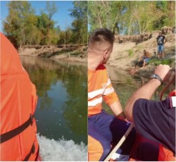 Un bărbat a rămas blocat în nămol în timp ce pescuia în Fântânele