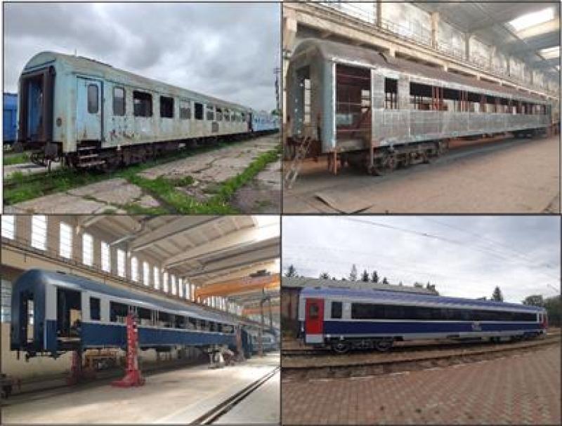 Vagoane modernizate în compunerea trenului IR 1765/1766 pe relația Iași – Timișoara și retur

