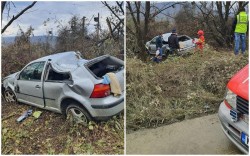 Accident în Localitatea Batuța! Două persoane încarcerate! Intervine elicopterul SMURD