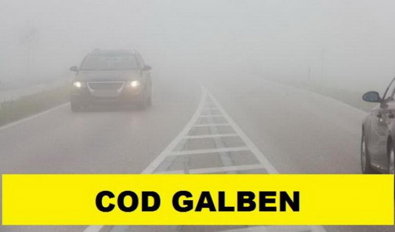 Alertă ANM: Cod galben de ceață în 27 de judeţe inclusiv Arad! Vizibilitate redusă pâna la 50 m în unele zone!