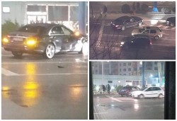 Accident cu Mercedes pe Banu Mărăcine