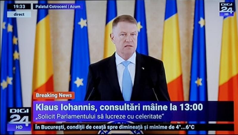 Klaus Iohannis consultări cu partidele vineri pentru desemnarea unui nou premier