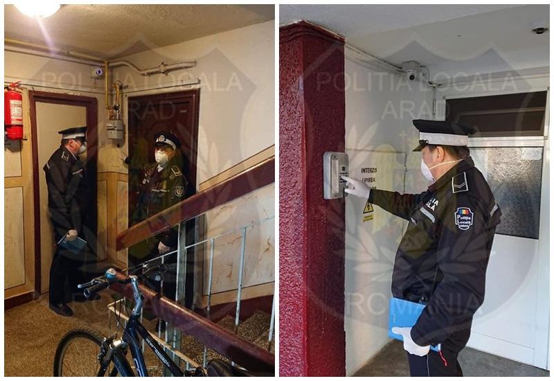 Poliţia Locală Arad verifică respectarea măsurilor de izolare la domiciliu impuse persoanelor sosite din ”zonele galbene”