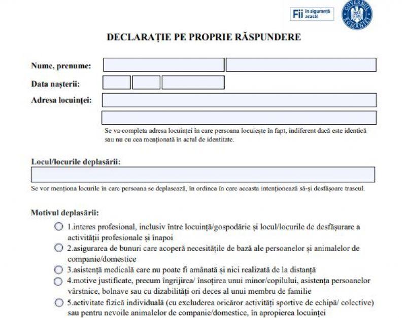 Ai posibilitatea de a completa declaraţia pe propie răspundere online pe o platformă creată de STS!