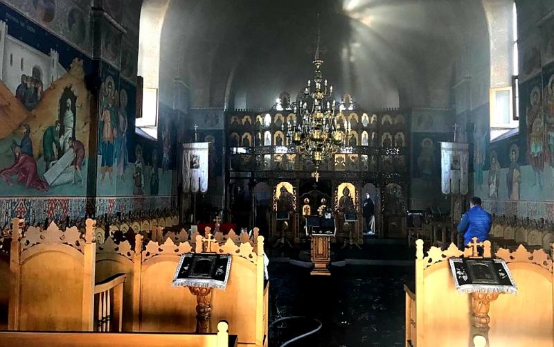 Biserica Ortodoxă din Gai a luat foc 