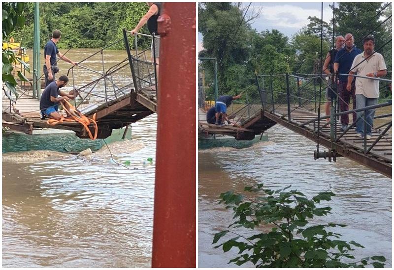 Podul de pontoane de la Trei Insule în pericol să se rupă și să lase insula izolată