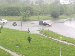 Din nou zone inundate în Arad după ploaia torențială de miercuri dimineața 
