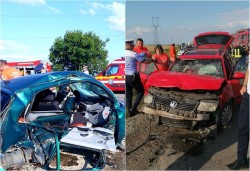 Accident grav între Sântana şi Zimandu Nou cu victimă încarcerată. Intervine elicopterul SMURD!