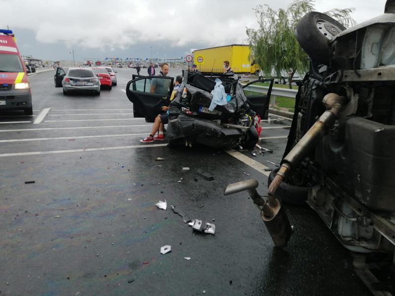 Accident cu şase victime pe A1 aproape de vama Nădlac