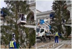 Primarul Bibarț, nemulțumit de bradul din fața Palatului Administrativ a hotărât schimbarea lui, refuzând să plătească actualul brad