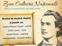 Centrul Municipal de Cultură Arad organizează Ziua Culturii Naționale, online