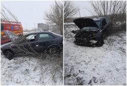 Accident între Arad și Zădăreni, un șofer a părăsit carosabilul și s-a oprit întru copac 