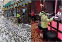 Amenzi între 1.001 lei la 1.500 lei pentru trotuarele necurățate de gheață și zăpadă