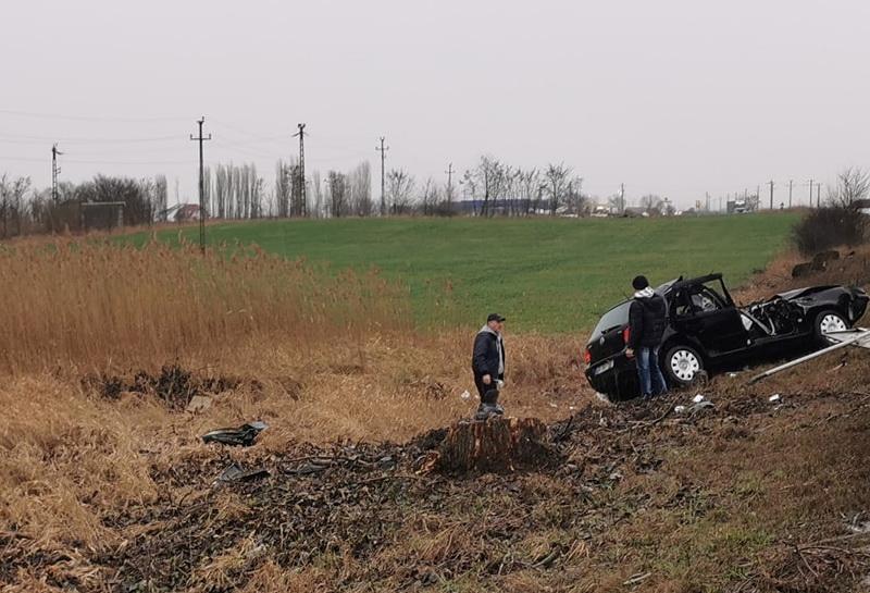 Accident la ieșirea din Arad spre Pecica