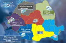 Regiunea noastră primeşte 17.100 de doze din vaccinul AstraZeneca