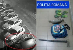 Patru tineri cu vârste între 18 și 22 de ani prinşi în flagrand de poliţiştii din Ineu