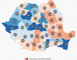 Aradul pe podium în topul județelor privind vaccinarea populației din România

