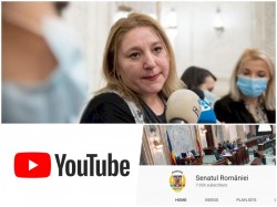 Pagina YouTube a Senatului a fost închisă pentru anumite înregistrări video cu luări de cuvânt ale Dianei Şoşoacă
