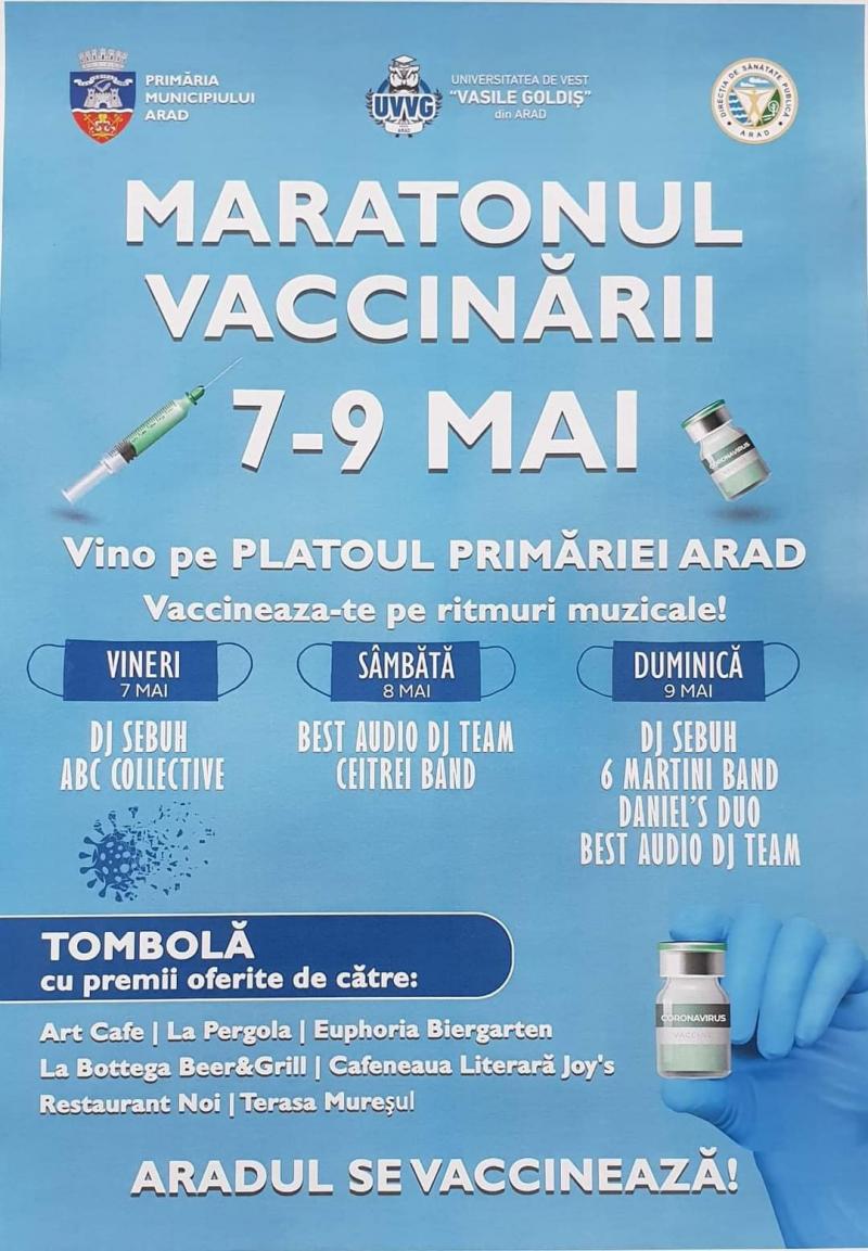 7-9 mai 2021-Maratonul vaccinării la Arad