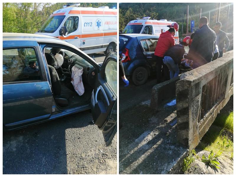 Accident cu trei victime din care una decedată la ieșire din Bârzava! A fost solicitat elicopterul SMURD!