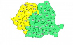 Două Coduri GALBENE de vreme rea vizează Aradul
