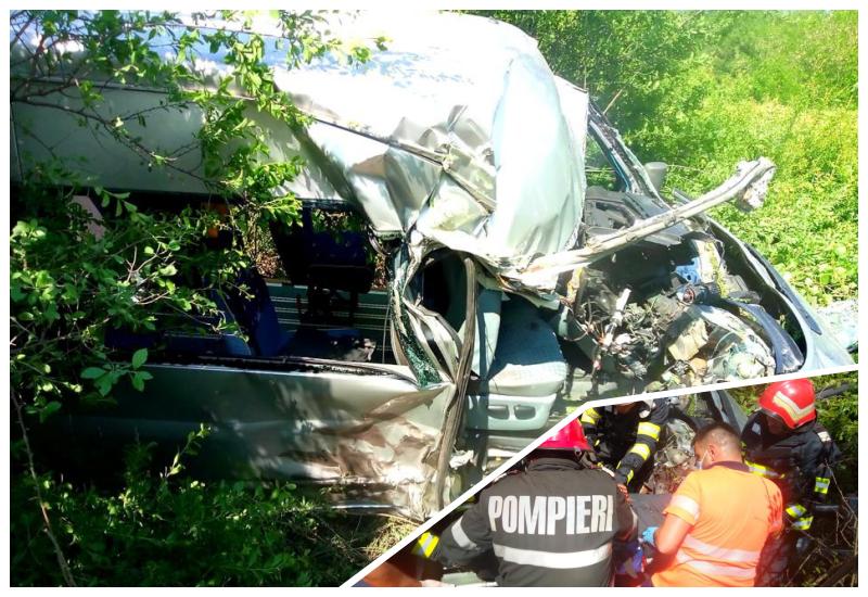 Victimă inconștientă în urma impactului dintre un autoturism și un tractor la ieșire din Mânerău

