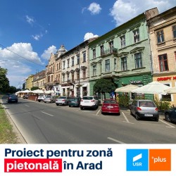 USR PLUS propune zonă pietonală pe bulevardul Revoluției

