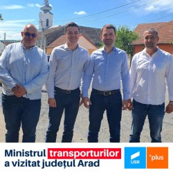 Vizită a ministrului transporturilor, Cătălin Drulă, în județul Arad


