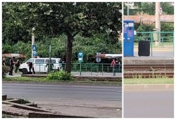 Valiză suspectă părăsită într-o stație de tramvai din zona 300. Traficul e deviat, intervin pirotehniștii