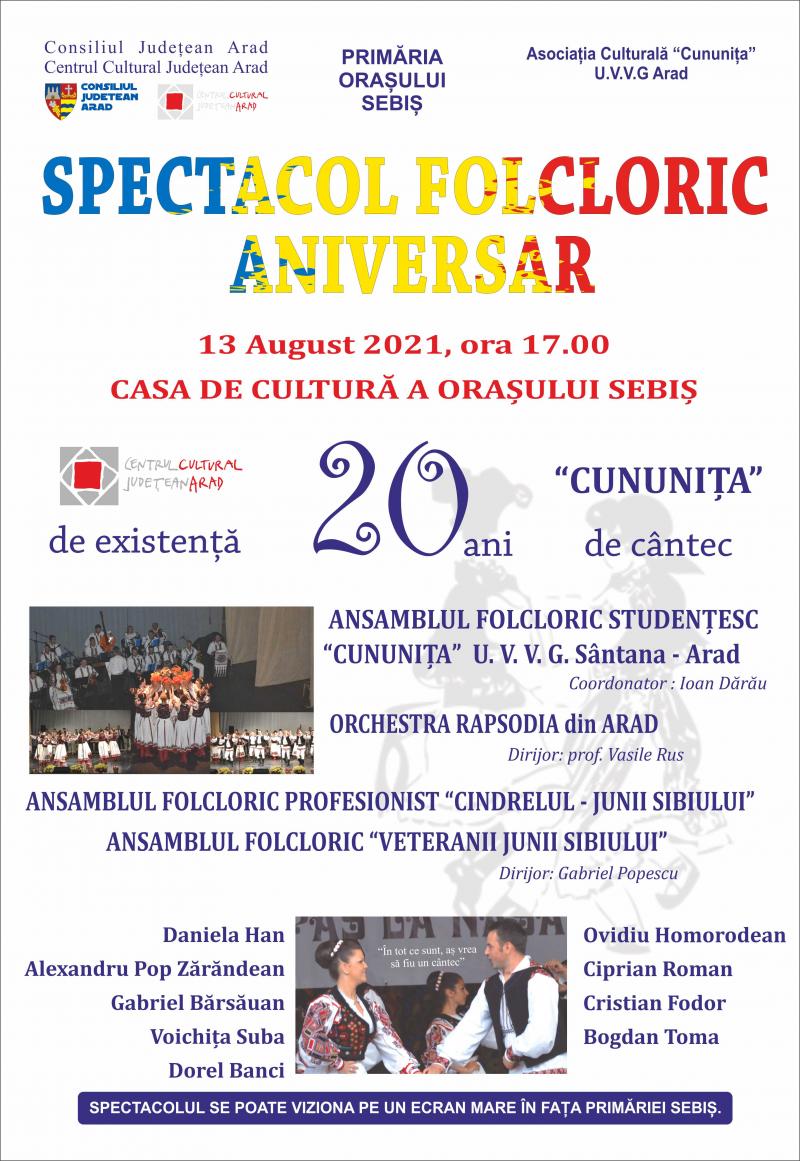 Ansamblul Folcloric Cununița Sântana – 20 de ani de cântec