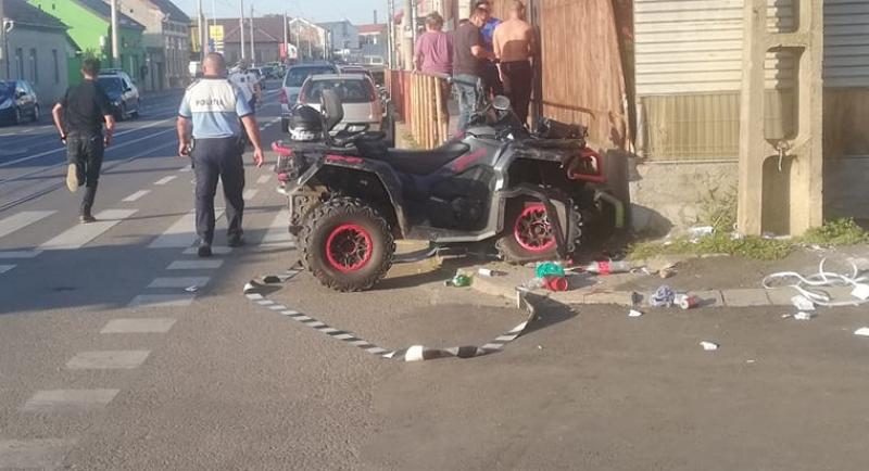 A apărut posesorul ATV-ului abandonat pe Cocorilor după accidentul de sâmbătă....era băut