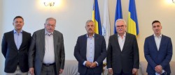 Întrevederea preşedintelui Camerei de Comerţ Arad, domnul Gheorghe Seculici, cu reprezentanții Federaţiei Camerelor de Comerţ Dunărene

