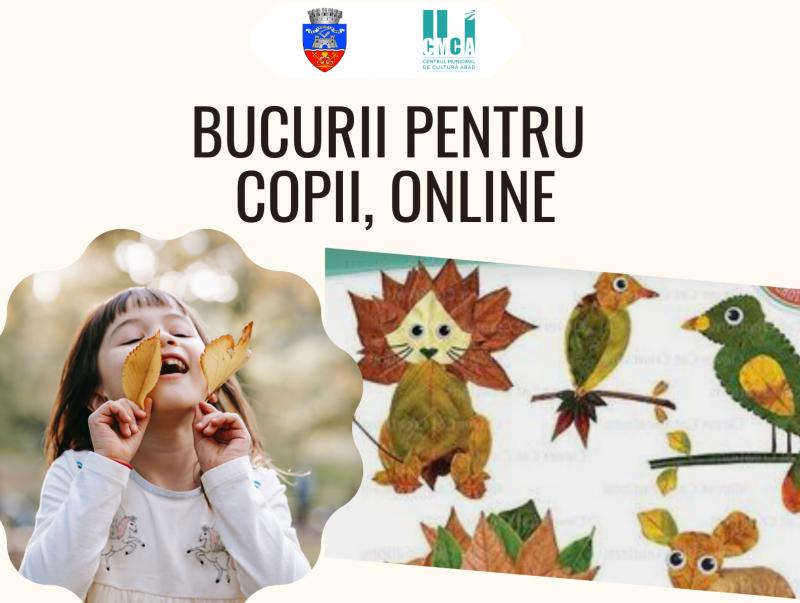 „Bucurii pentru copii“ – ateliere de creație și teatru de păpuși, online